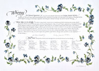 Marriage Document Commission - Pansies